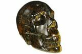 Polished Tiger's Eye Skull - Crystal Skull #111820-1